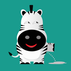 tricky zeebra gartoon character