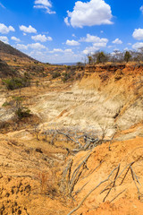 Landscape of eroded sandstone in Africa