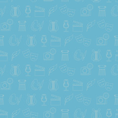 Obraz premium seamless background with symbols of art