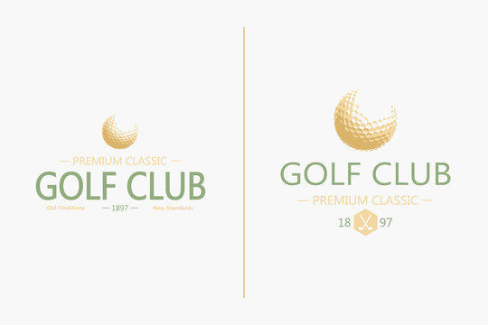 Golf labels and badges made in vector. Golf logotypes. Set 1