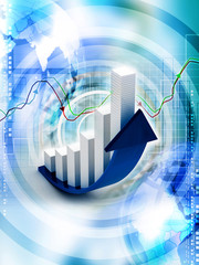 Business graph in abstract design
