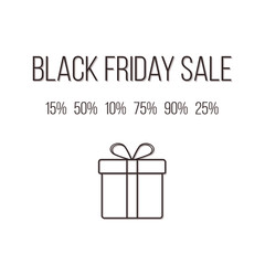 concept of black friday lettering with different sales