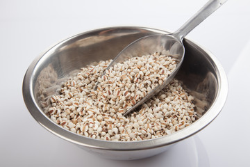 Jobs tears with transfer scoop and bowl