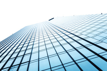 Fototapeta premium up looking the modern business office building exterior and sky