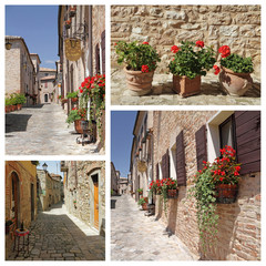 sunny italian street collage