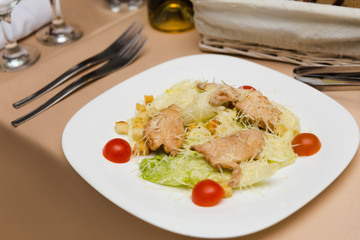 Plate with original appetizer