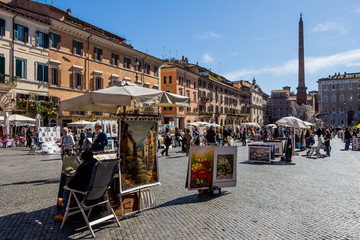Italien, Rom, Piazza Navona - obrazy, fototapety, plakaty