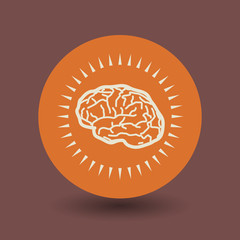 Brain symbol, vector