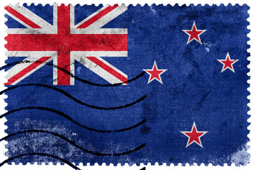 New Zealand Flag - old postage stamp