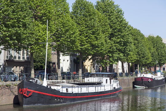 Hausboot in Gent, Belgien