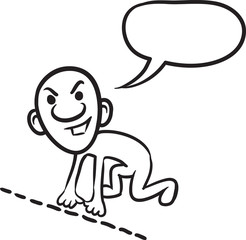 doodle small person - ready to start