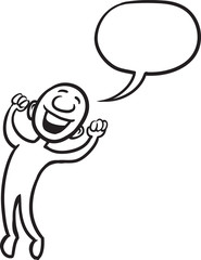 doodle small person - jumping joy