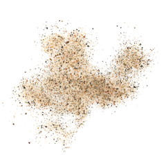 pile sand isolated on white background