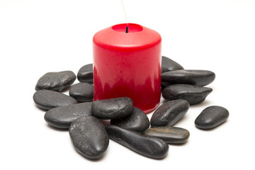 candles with stones