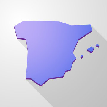 purple Spain map icon