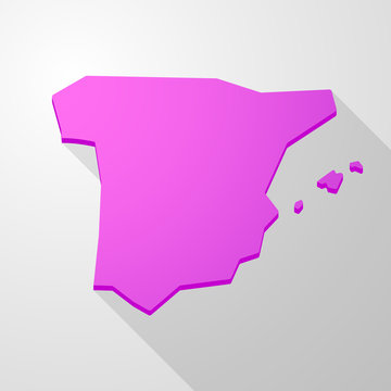 pink Spain map icon