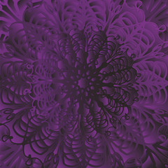 purple floral ornament with shadow