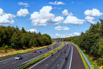 Obraz premium View of the roads in Doorwerth Netherlands. With 139,295 km of