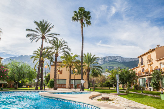 Swimming pool at luxury villa, Spain