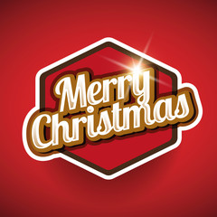 Merry Christmas label vector