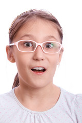 Girl surprised