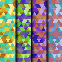 Beautiful Triangle Vector Set Background