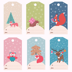 Set of Christmas gift tags - 75048978