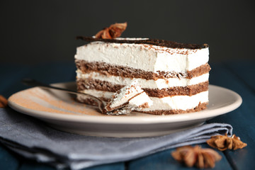 Tasty tiramisu cake