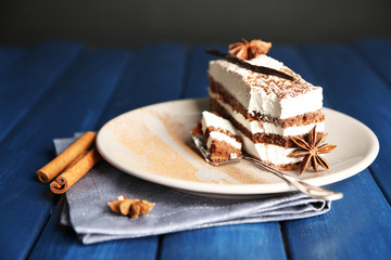 Tasty tiramisu cake