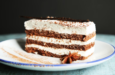 Tasty tiramisu cake