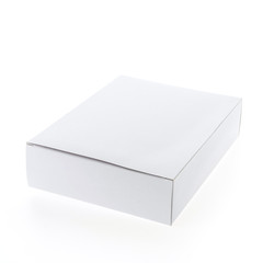 Empty blank white box