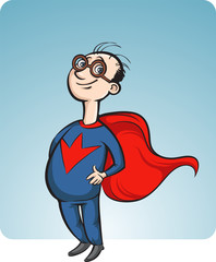 cartoon smiling superhero