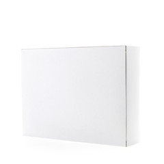 Empty blank white box