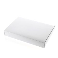 Empty blank white box