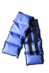 Exercise ankle and wrist weights on white background