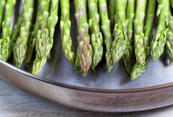 Fresh Asparagus in Fry Pan