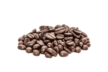 Coffee beans isolated on white background