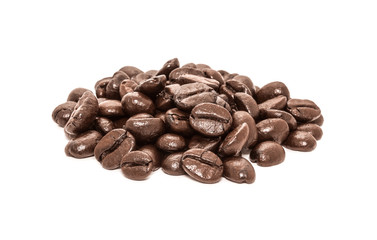 Coffee beans isolated on white background