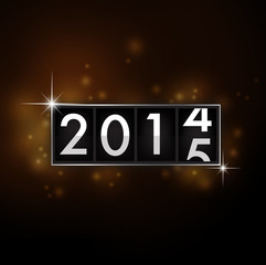 Abstract New Year 2015 analog countdown counter board