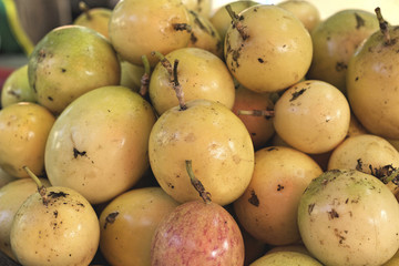 close up of passion fruit