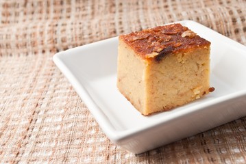 Khanom Maw Kaeng made with eggs and pumpkin thai dessert