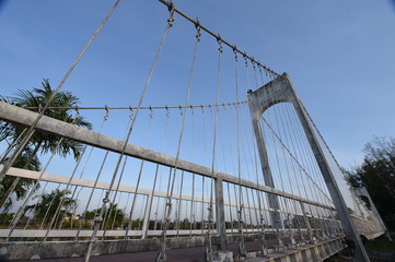 Famous hanging bridge of Nong Prajak Park, UdonThani.