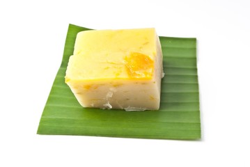 Coconut custard made from eggs and coconut milk