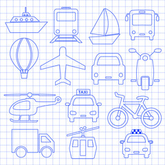 Transport related icons