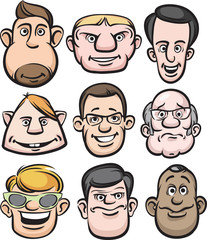 comic men faces