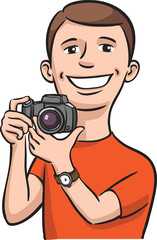 Smiling photographer