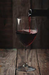 Bottle and wine glass