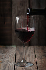 Bottle and wine glass