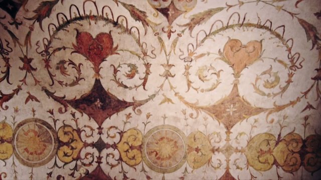 Medieval pattern on the wall