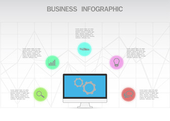 Set of business infographic elements